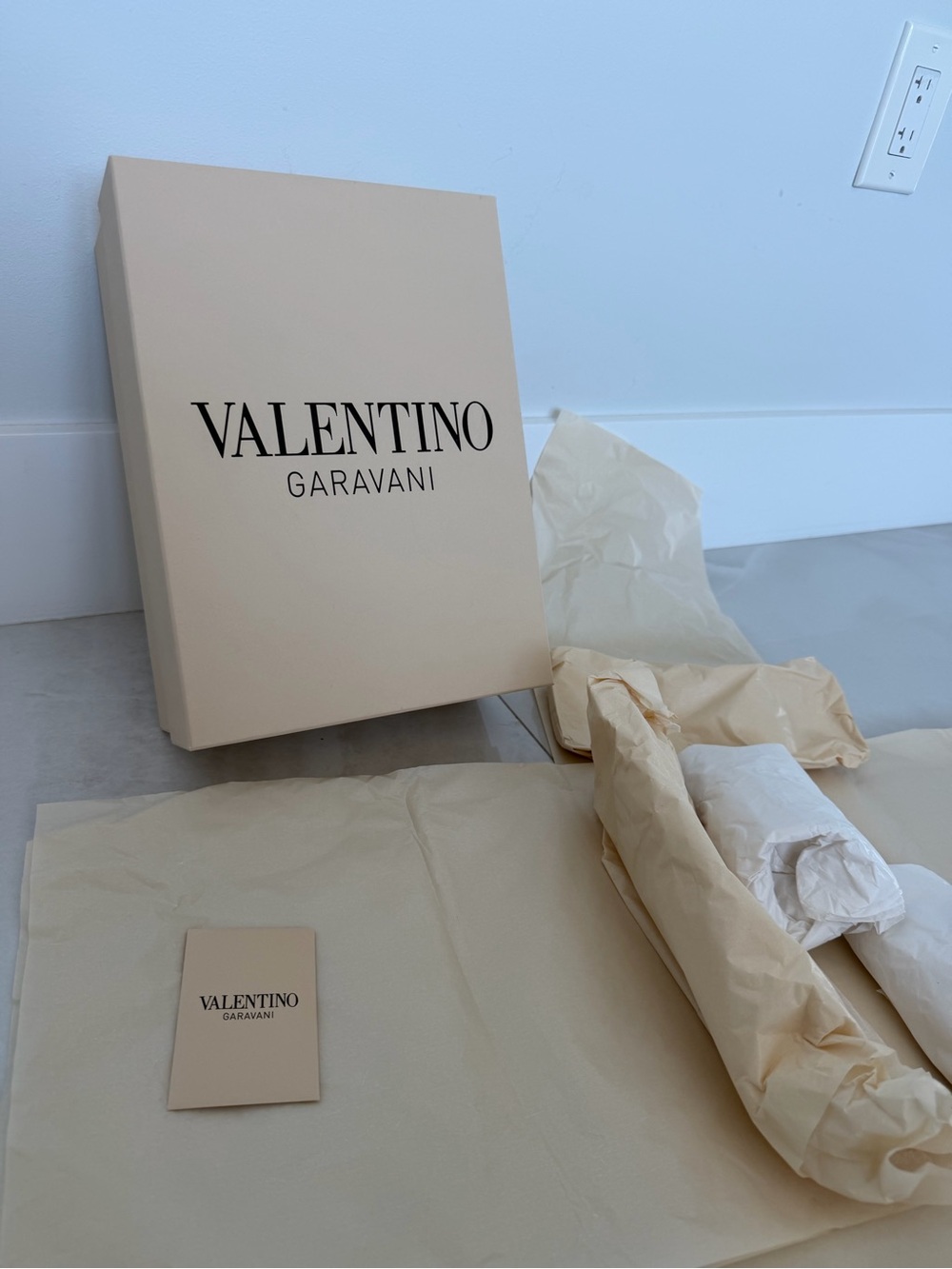 Valentino Garavani Shoe Gift Box Tissue Paper Inserts Care Booklet & Envelope
